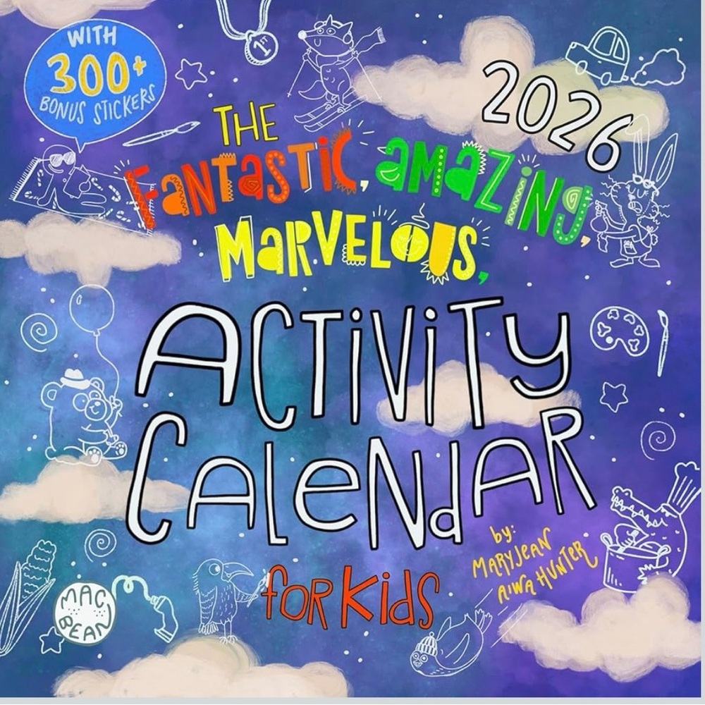 Activity Calendar for Kids 2026 - Colorful Purple Design